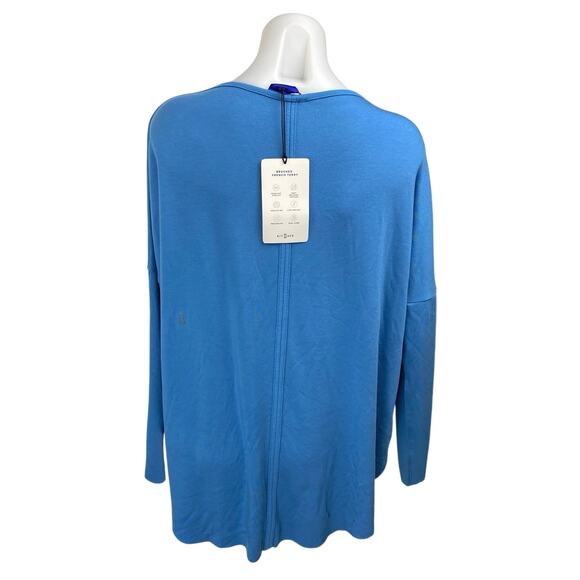 NEW Kit and Ace Burrow Blue Wool Long Sleeve Boat Neck Oversized Sweater Top M - Picture 2 of 4